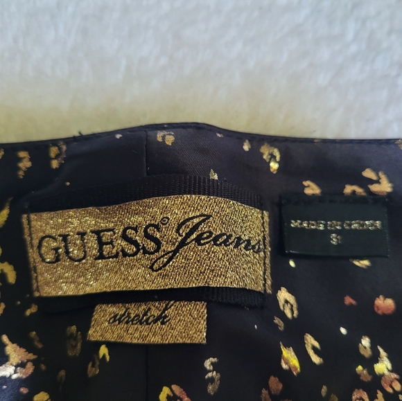 Size 31 - Guess Jeans black shiny slacks - Picture 2 of 3